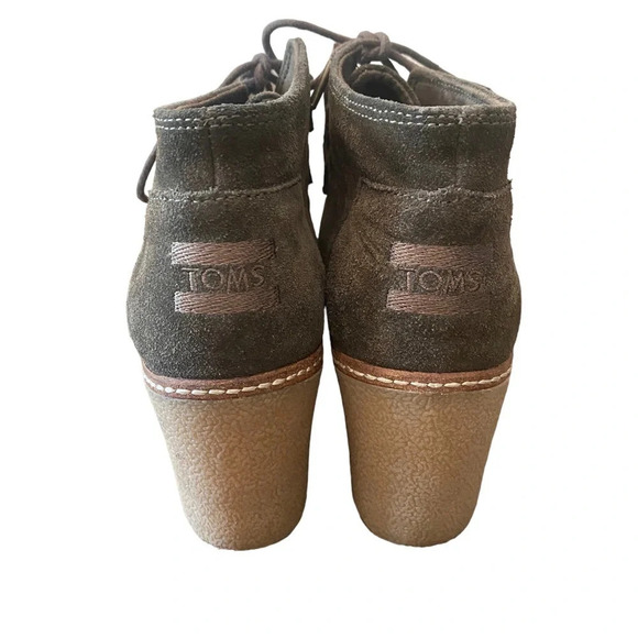 Toms Women's Shoes Desert Wedge Suede - Picture 2 of 6